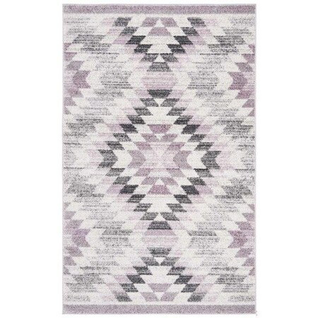 Safavieh 2 ft. 6 in. x 8 ft. Adirondack Rectangle Power-Loomed Rug Plum & Ivory ADR218U-28